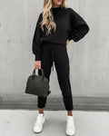 women's two-piece high collar lounge set