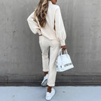 women's two-piece high collar lounge set
