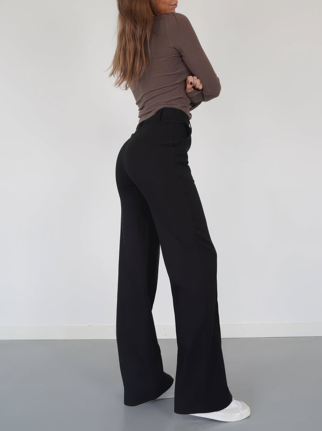 women's high waist wide-leg trousers