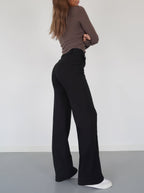 women's high waist wide-leg trousers
