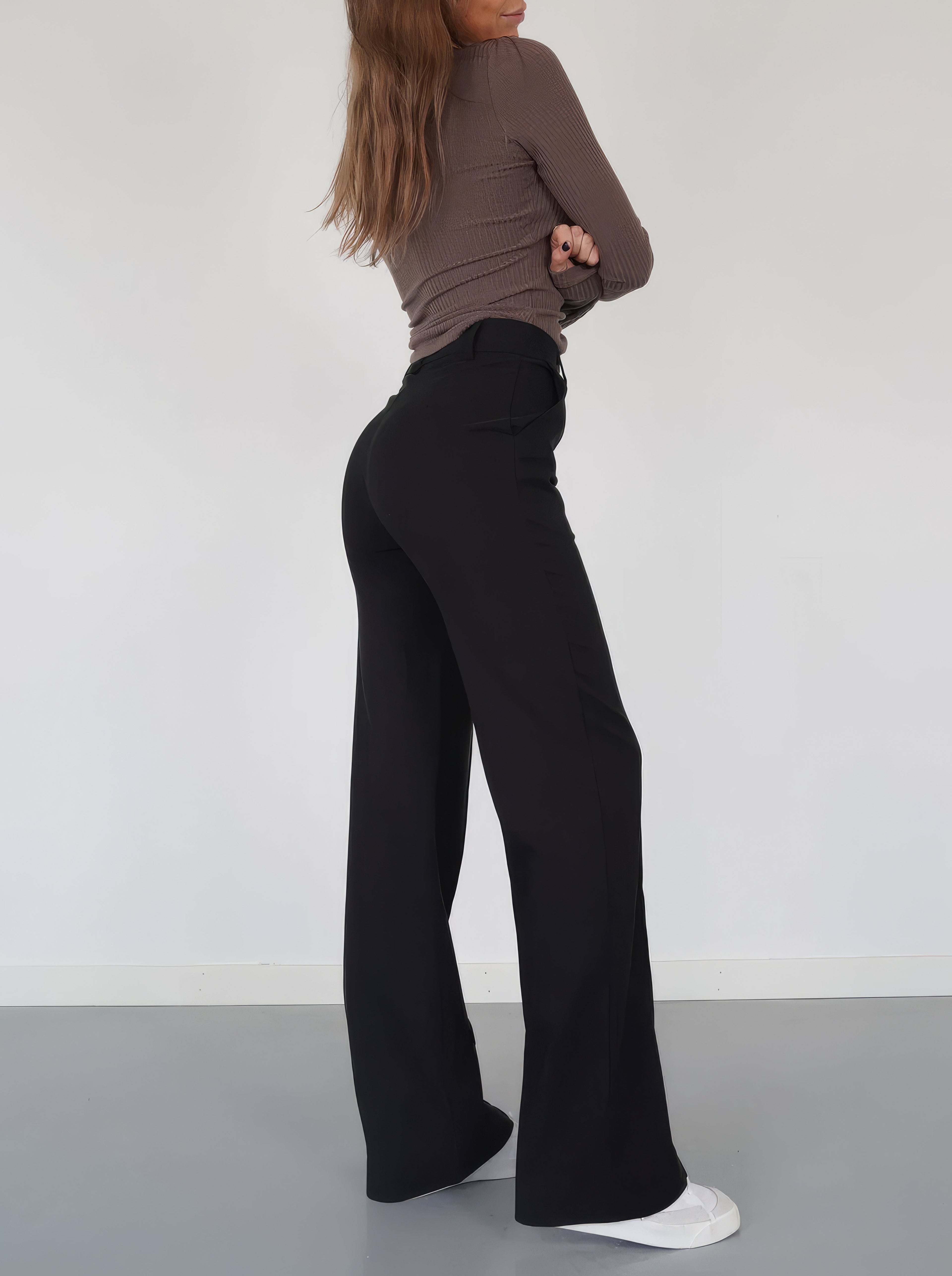 women's high waist wide-leg trousers