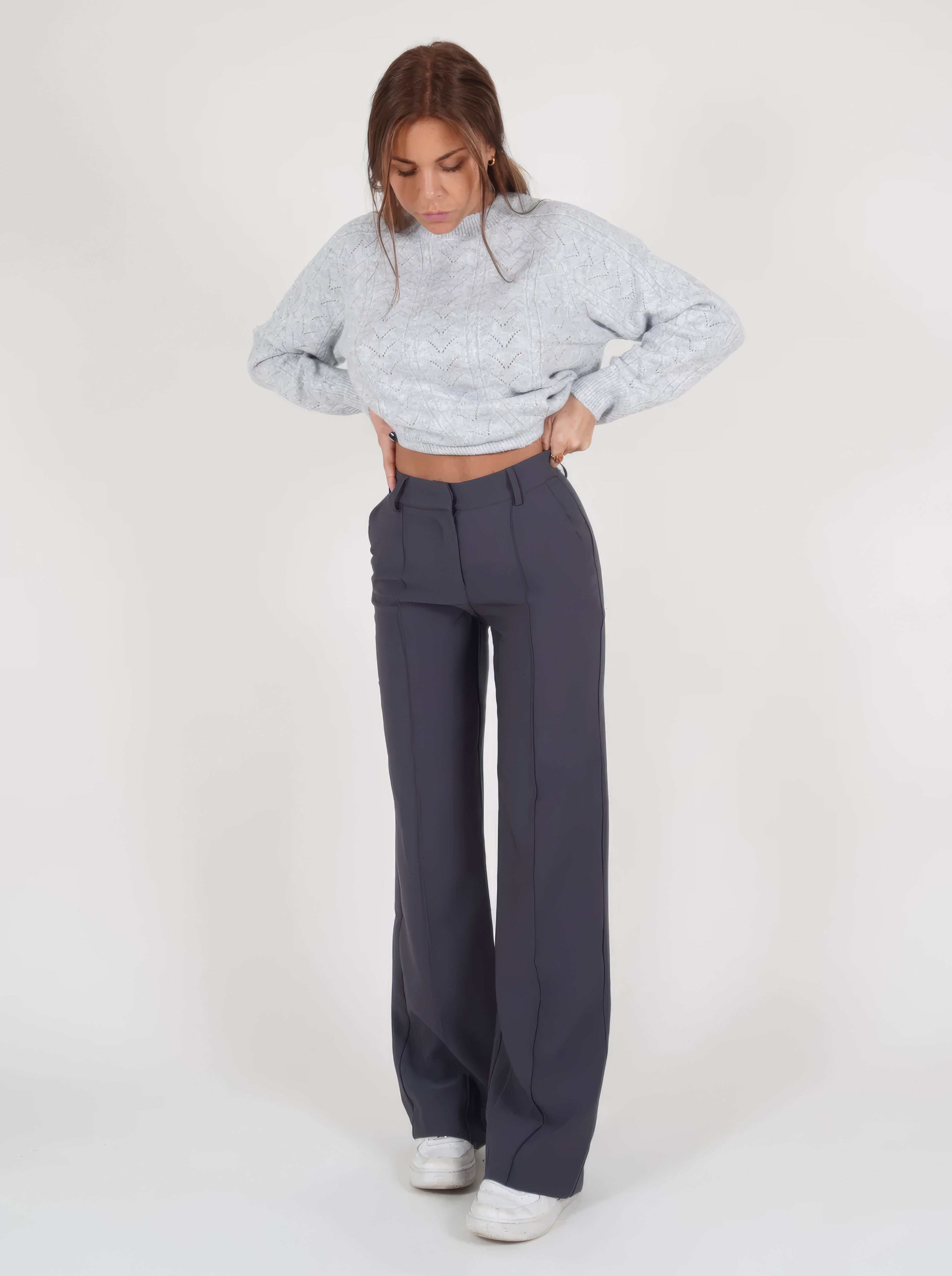 women's high waist wide-leg trousers