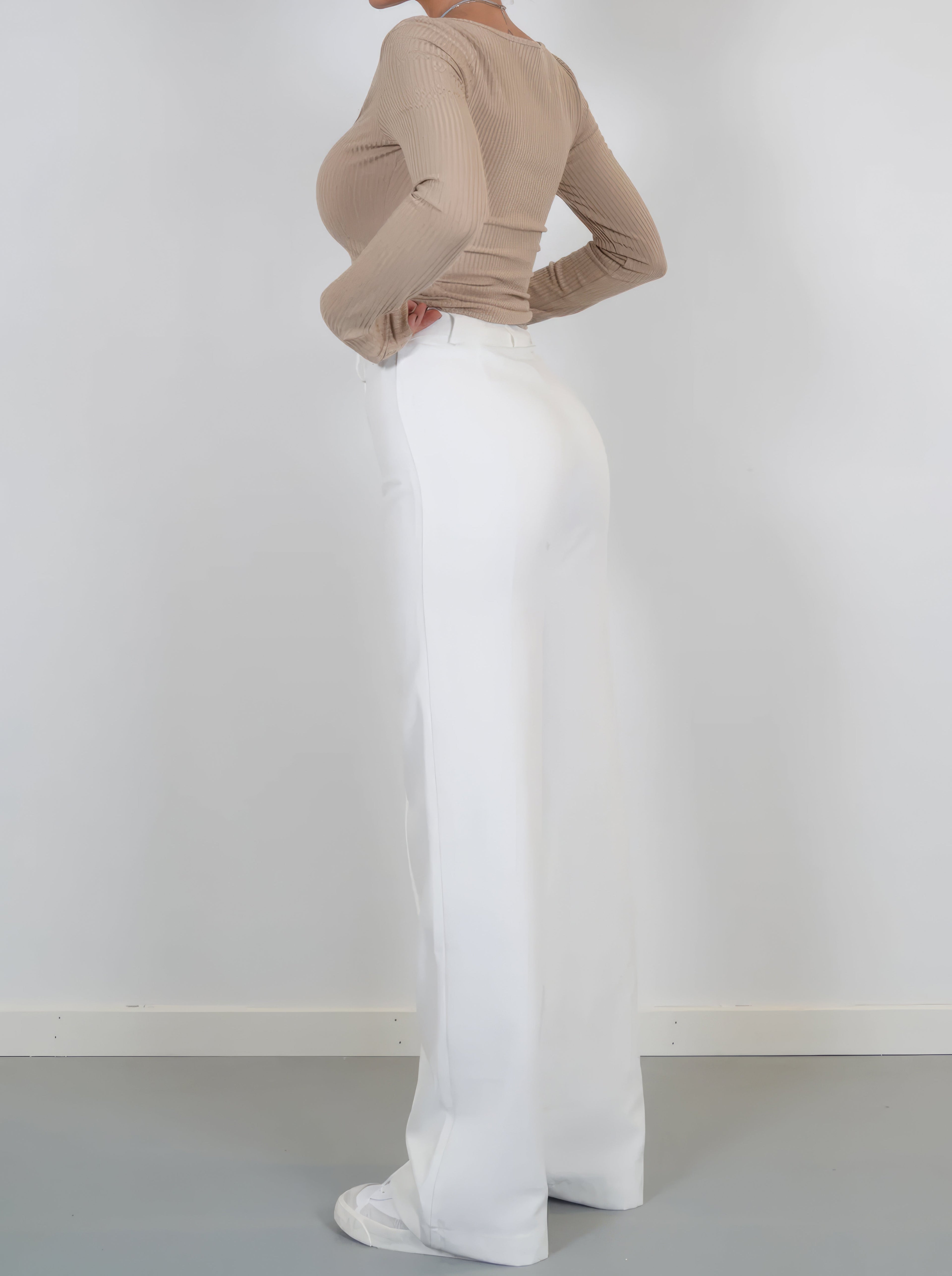 women's high waist wide-leg trousers