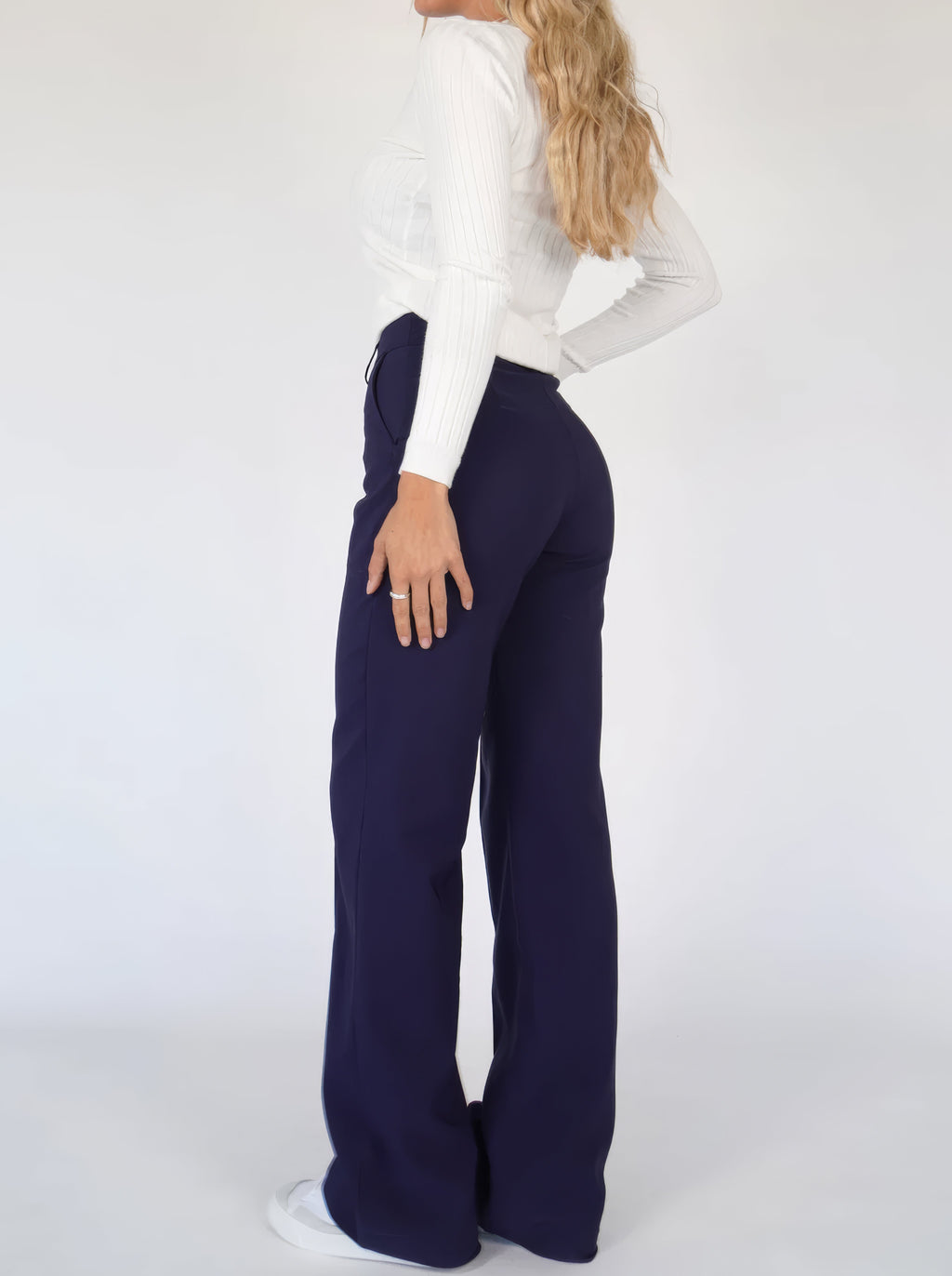 women's high waist wide-leg trousers