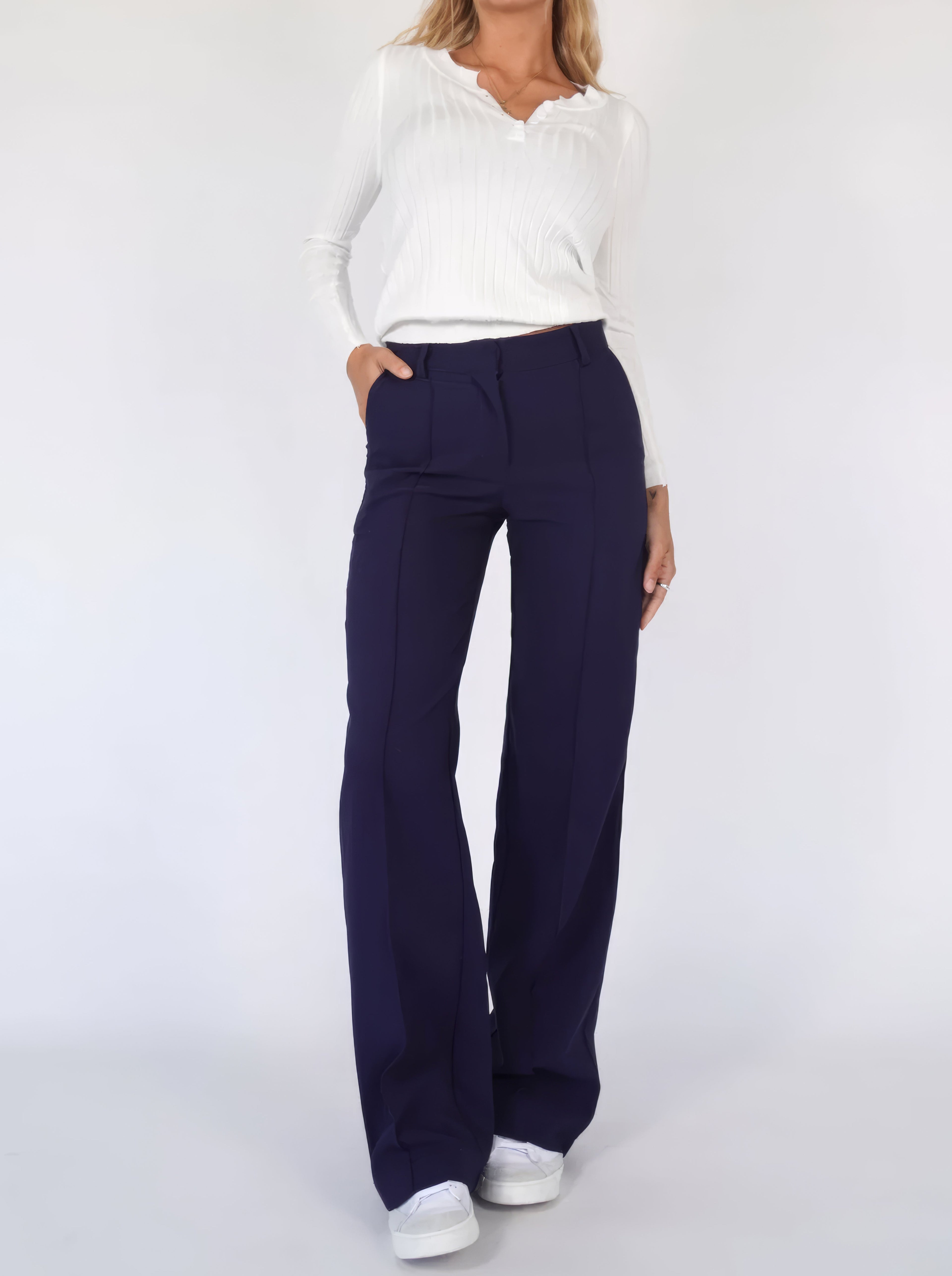 women's high waist wide-leg trousers