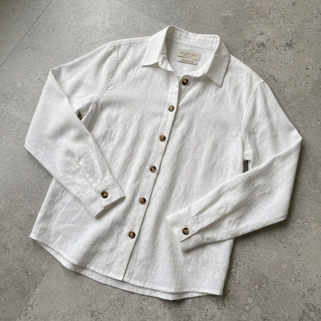 Women's linen blouse, available in multiple colourways