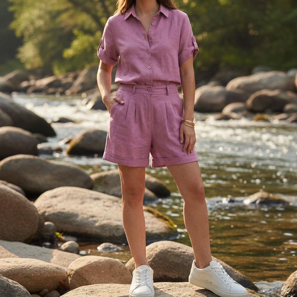 Women's Linen Co-Ord Set, multiple colourways, photo 4