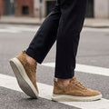 Men's brown retro suede sneakers