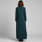 Women’s black women's minimalist maxi dress v-neck
