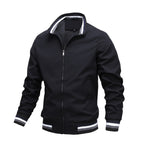 Men's black zip-up classic bomber jacket