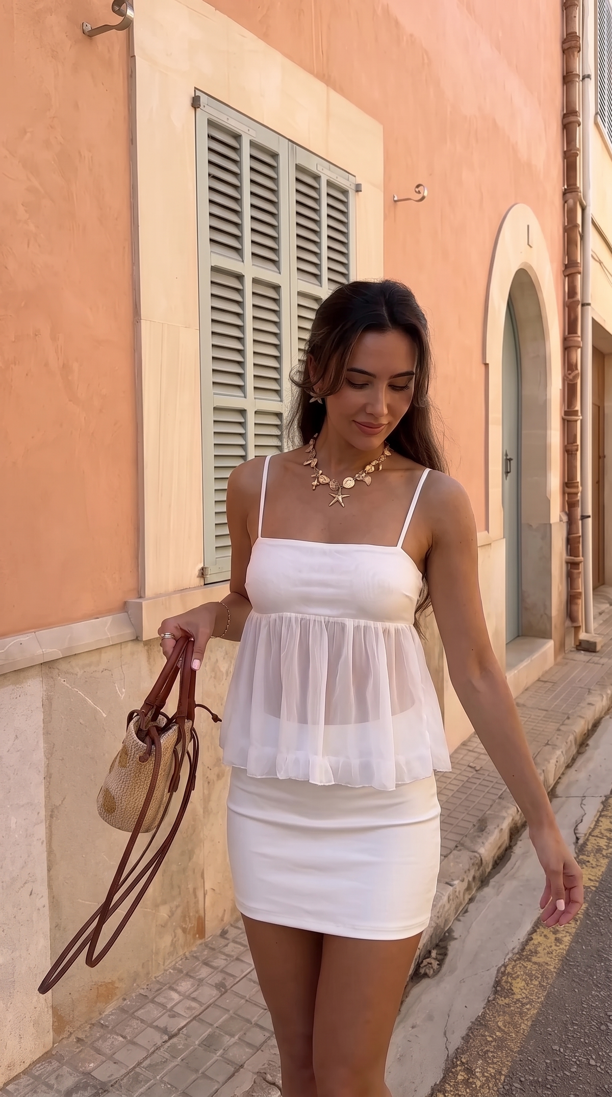 White mini dress, product photo 4