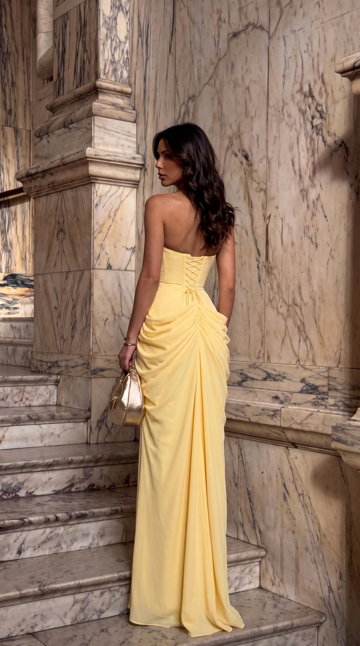 Yellow maxi dress, product photo 3
