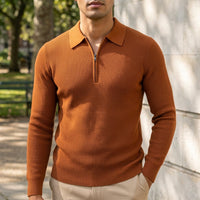 Hugo | Men's Quarter-Zip Sweater Ribbed Knit
