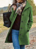 Women's Green Winter Coat warm lining feminine cut