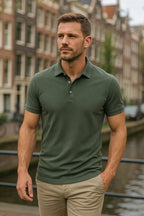 Men’s green men's classic polo shirt