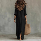Women's white shirt dress ankle-length
