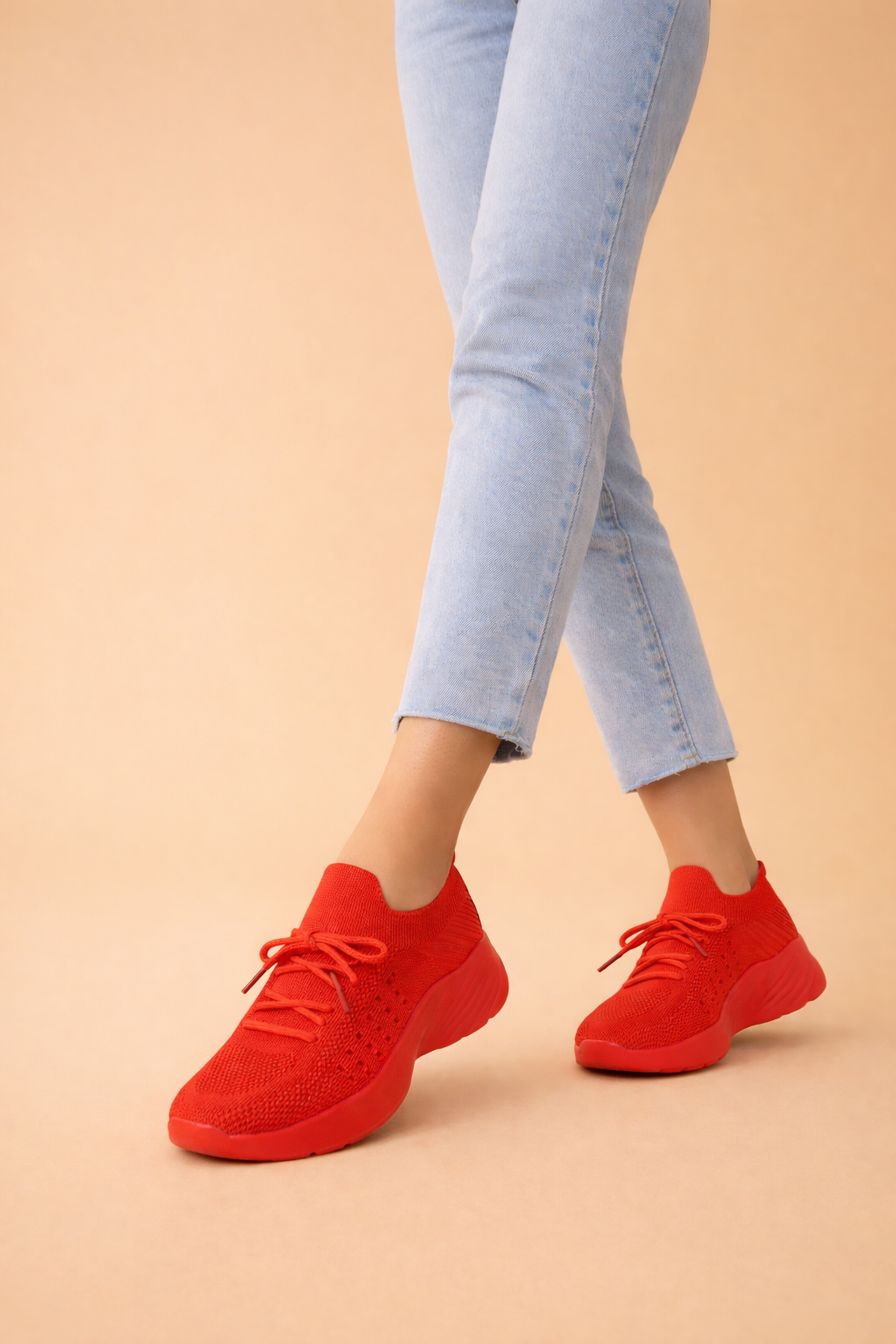 women's slip-on knit sneakers