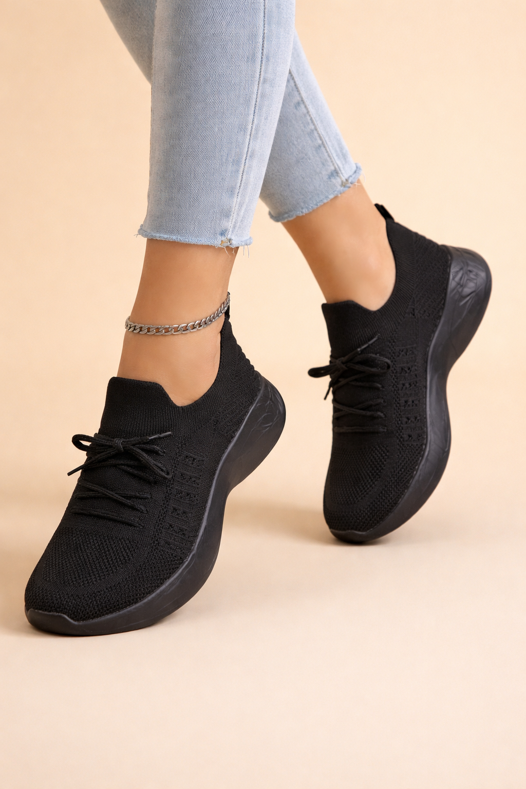 women's slip-on knit sneakers