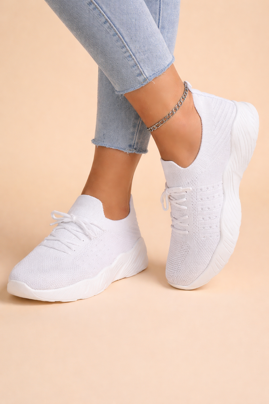 women's slip-on knit sneakers