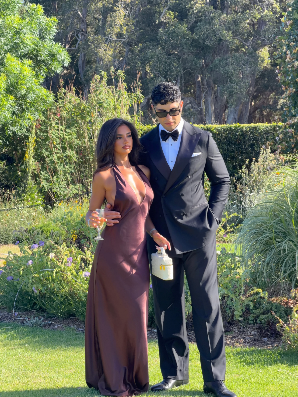 Women's brown maxi dress, product photo 3