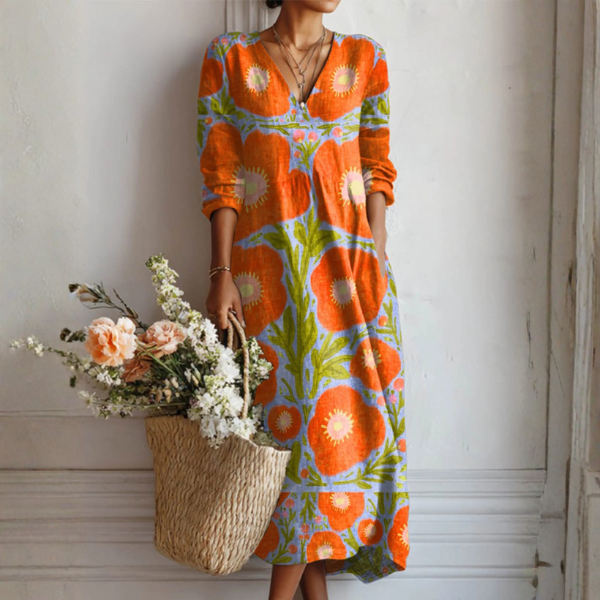 Women's dress breathable relaxed artful