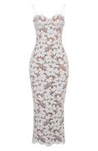Women’s women's white lace maxi dress