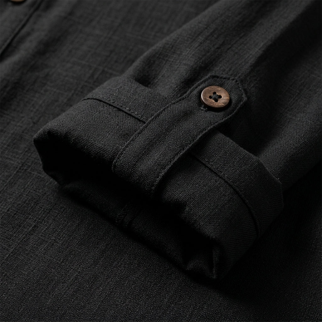 Linen henley shirt, available in multiple colourways, photo 9