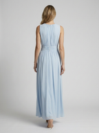 Women’s light blue women's flowing sleeveless maxi dress