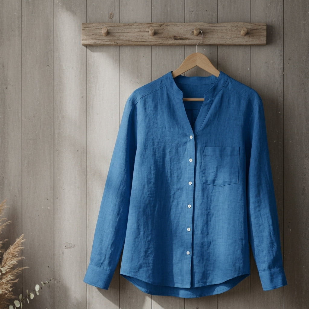 Linen cotton blend shirt, available in multiple colourways, photo 4