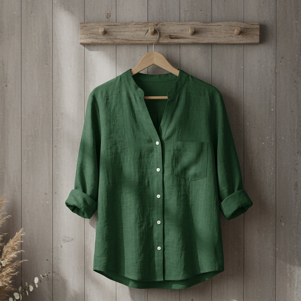 Linen cotton blend shirt, available in multiple colourways, photo 6