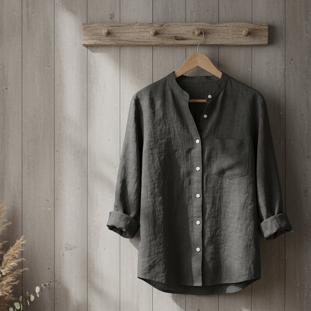 Linen cotton blend shirt, available in multiple colourways, photo 7