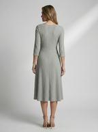 Women’s grey women's a-line dress cross detail