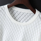 Men’s white men's knitted cotton t-shirt
