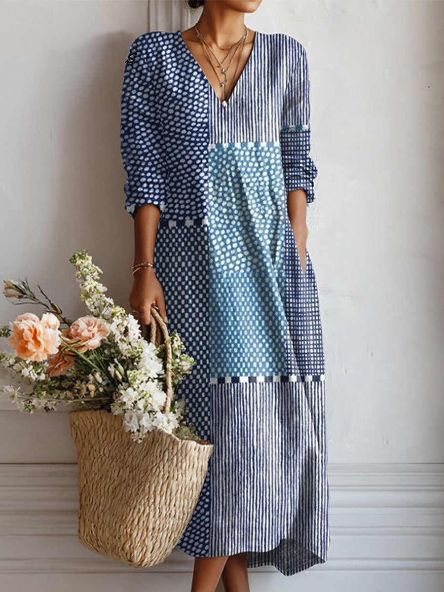Women's blue dress relaxed fit with
