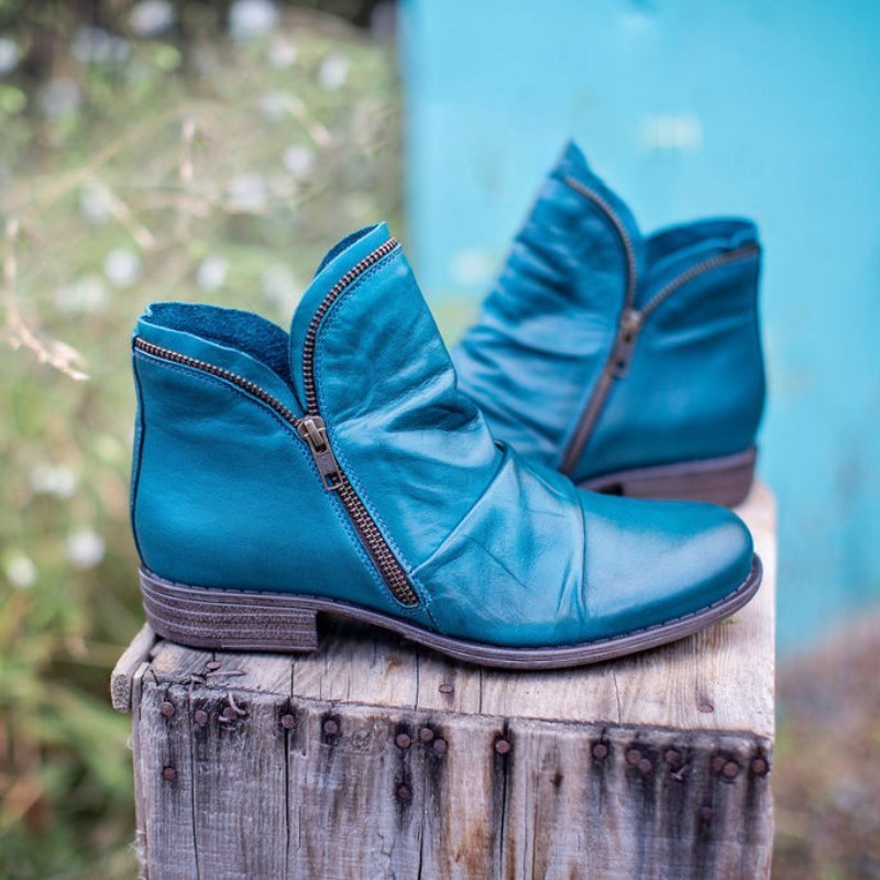 Women's Faux Leather Ankle Boots with Side Zip, multiple colourways, photo 7