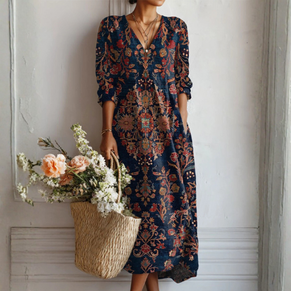 Women's printed dress relaxed fit with