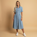 Women’s light blue women's denim dress