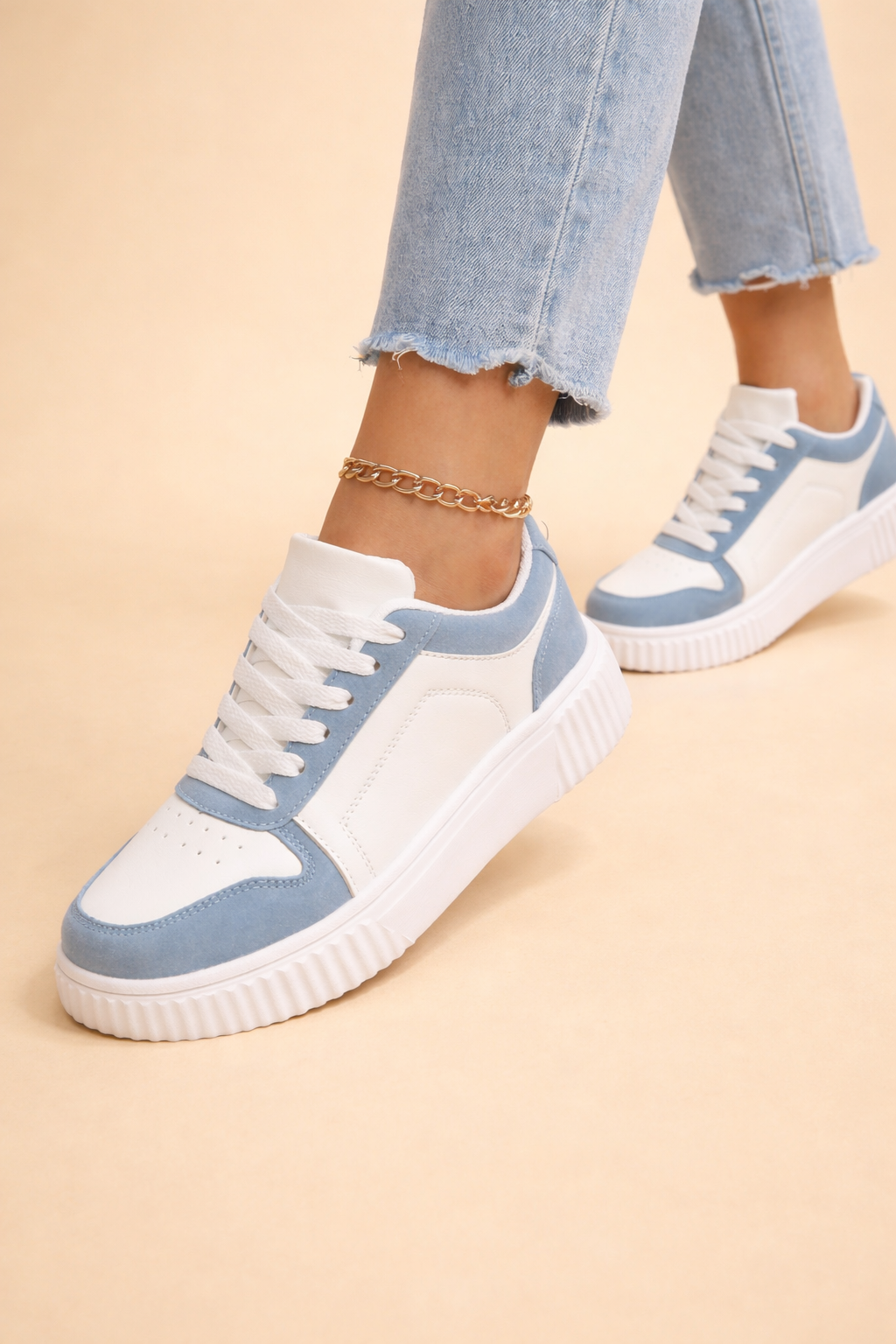 women's non-slip chunky sole sneakers