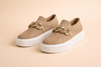 women's platform knit slip-on sneakers