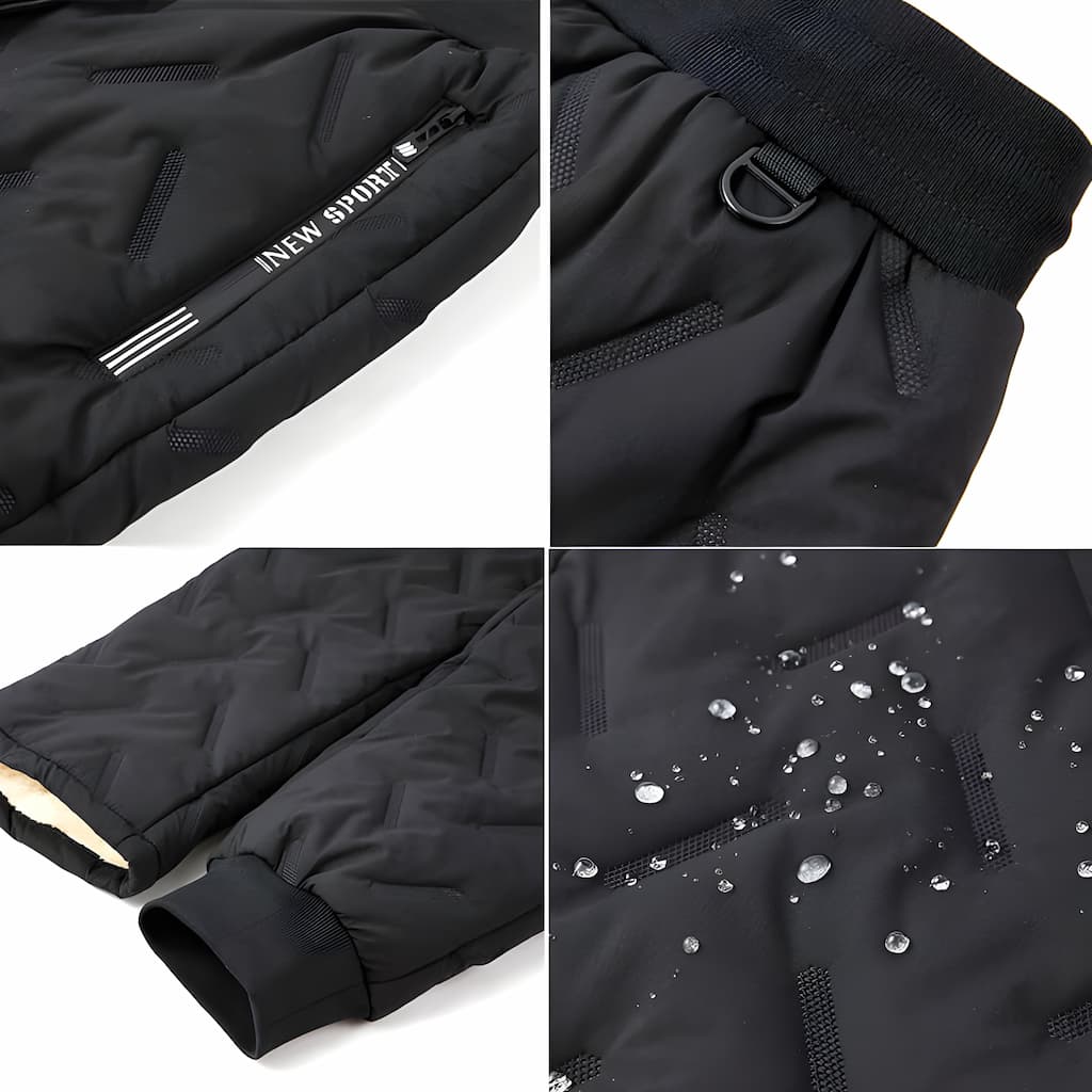 Women's fleece lined thermal pants in black