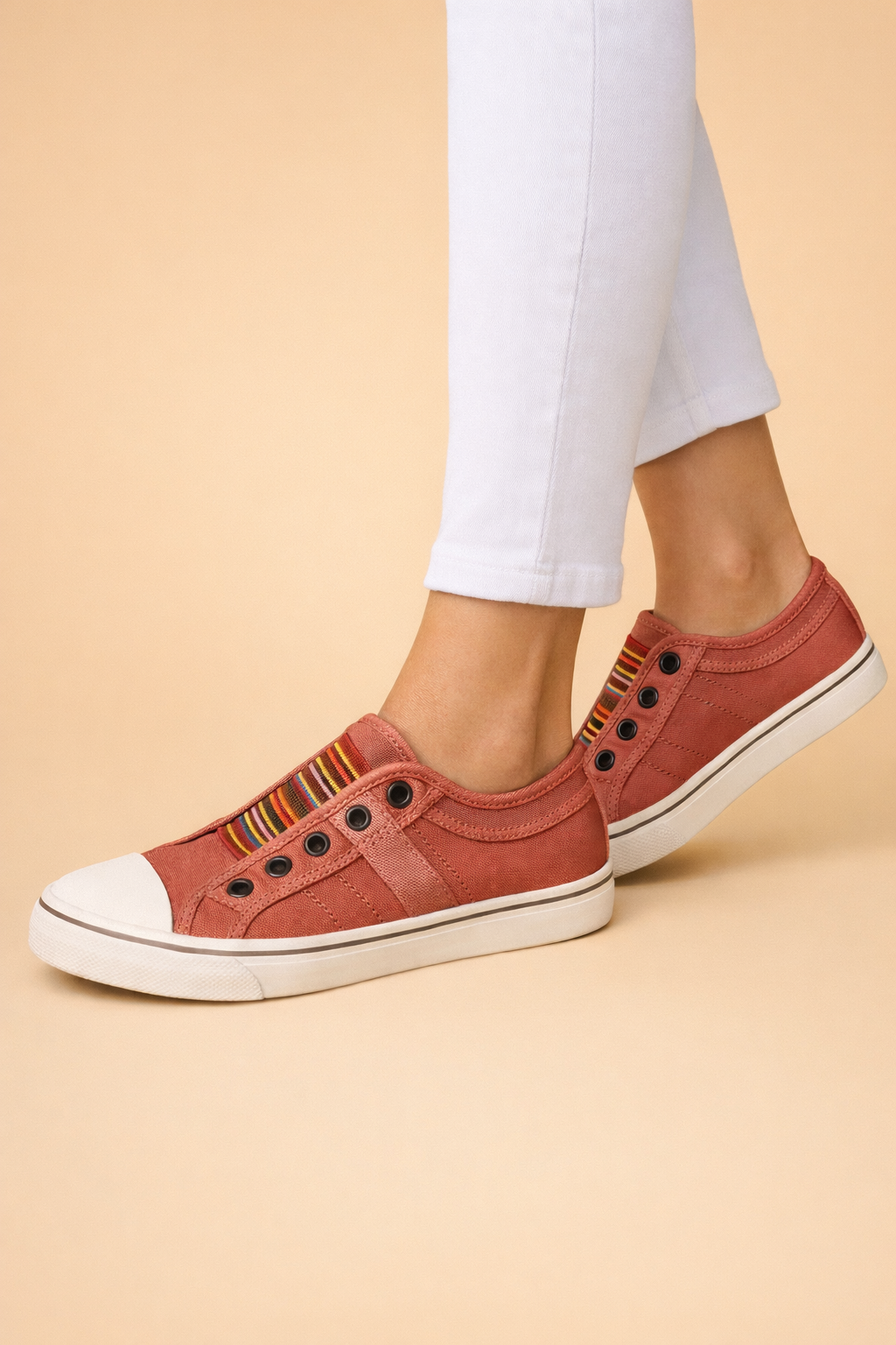 women's breathable knit slip-on sneakers