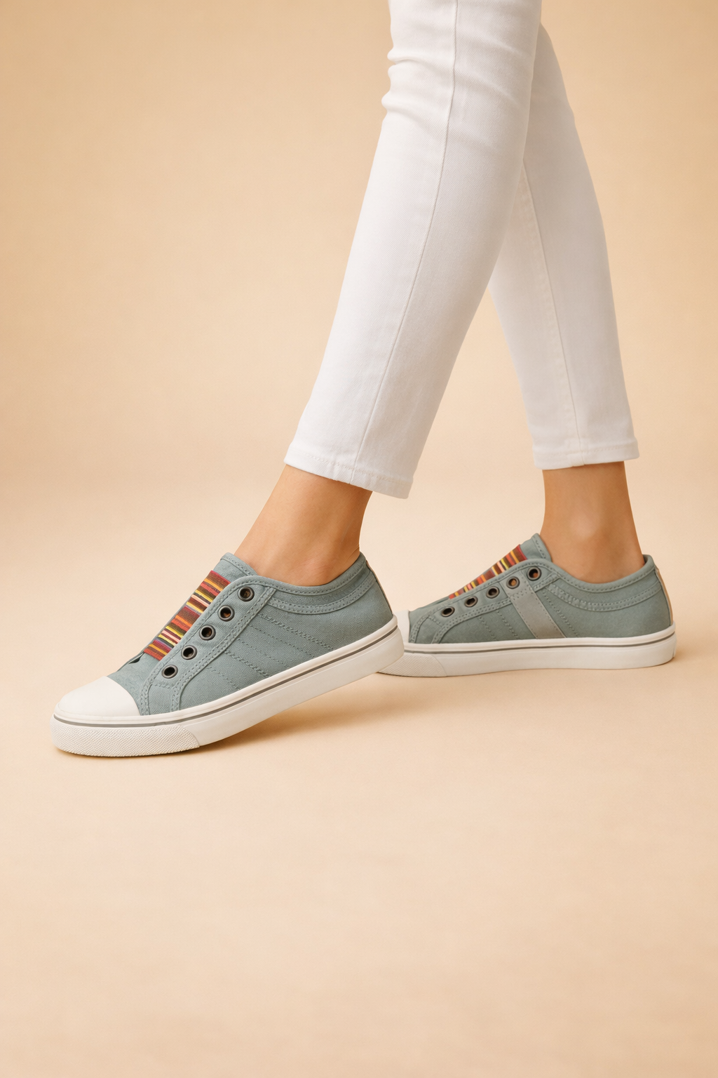 women's breathable knit slip-on sneakers