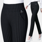 women's high waist slim stretch trousers