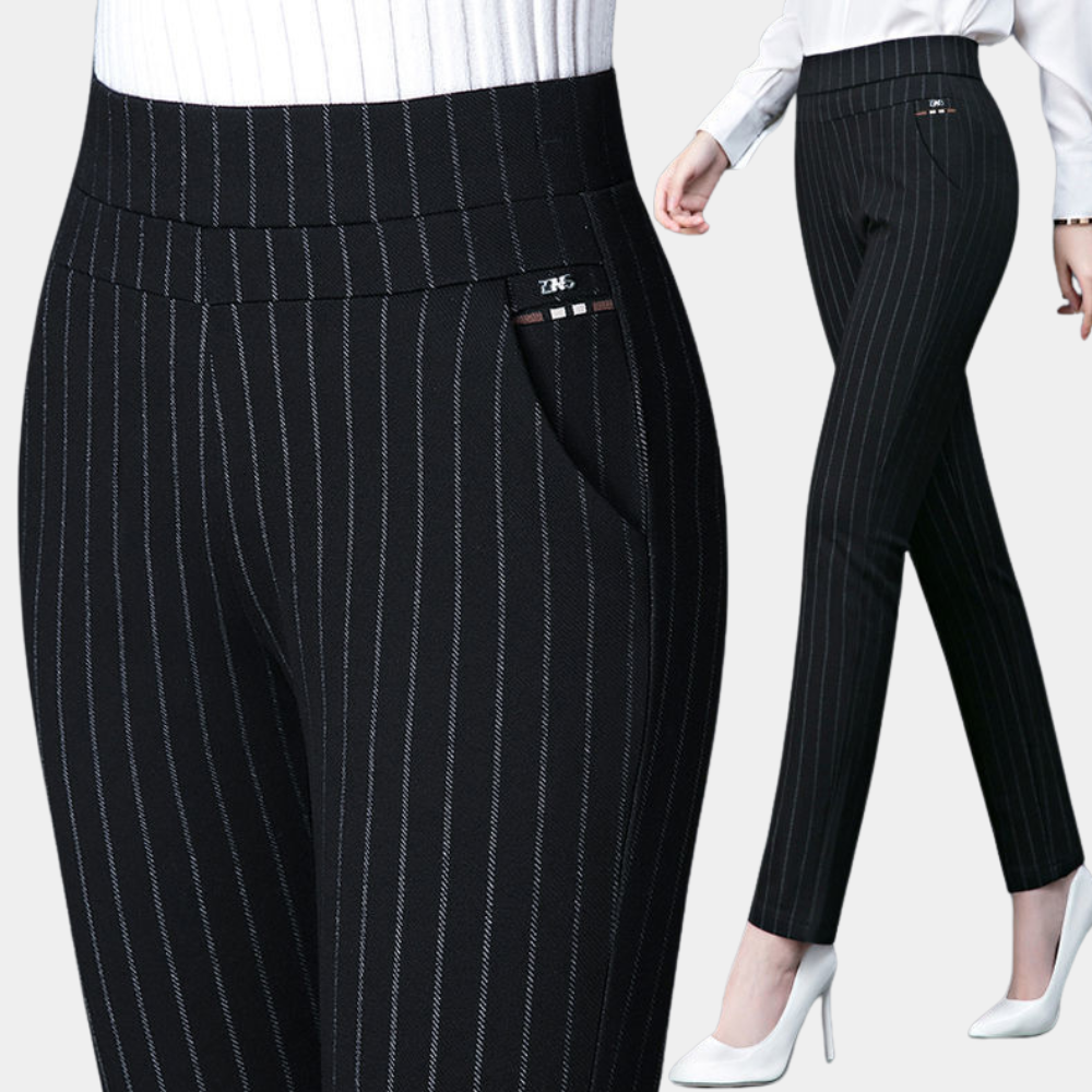 women's high waist slim stretch trousers