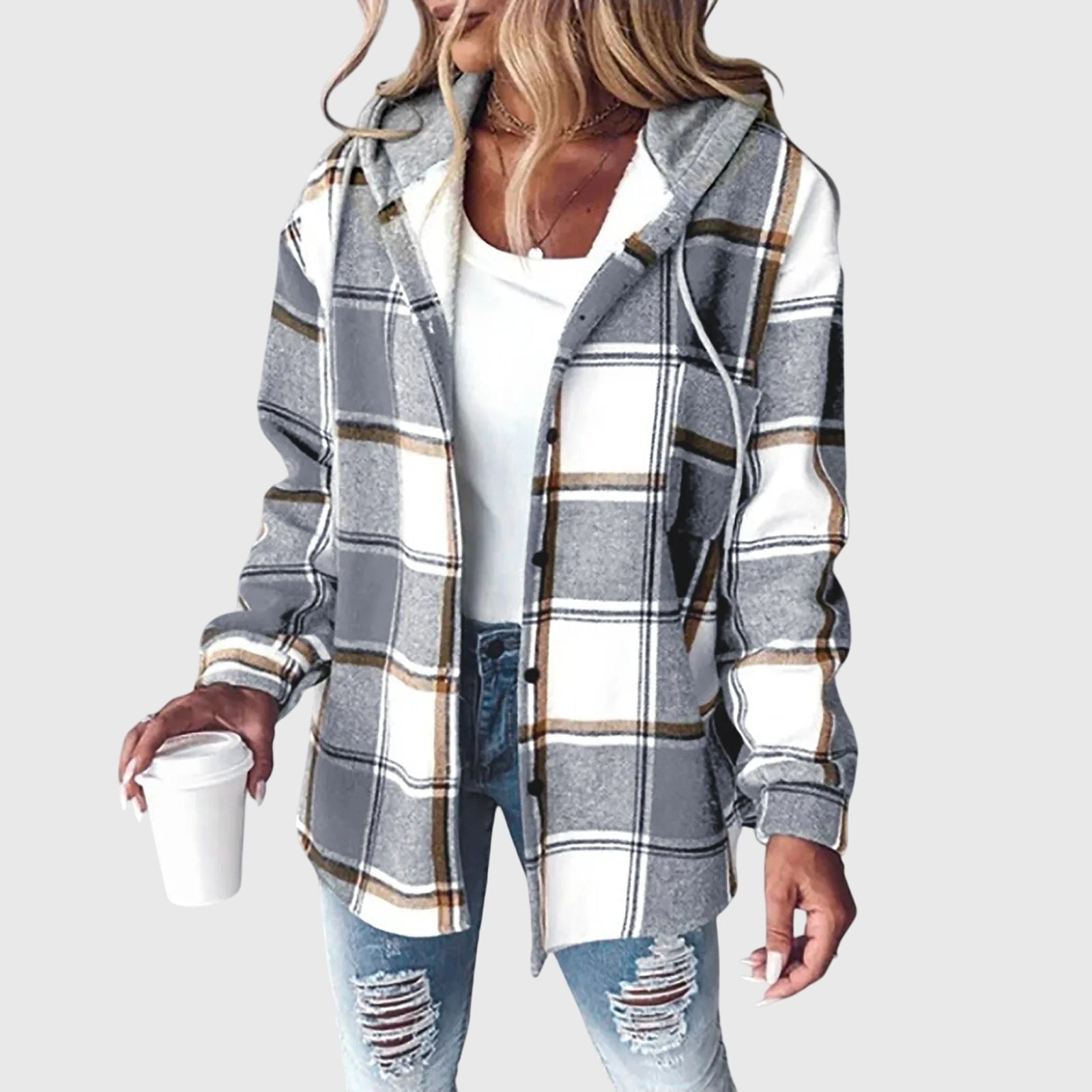 Women's red mesh button placket tailored jacket