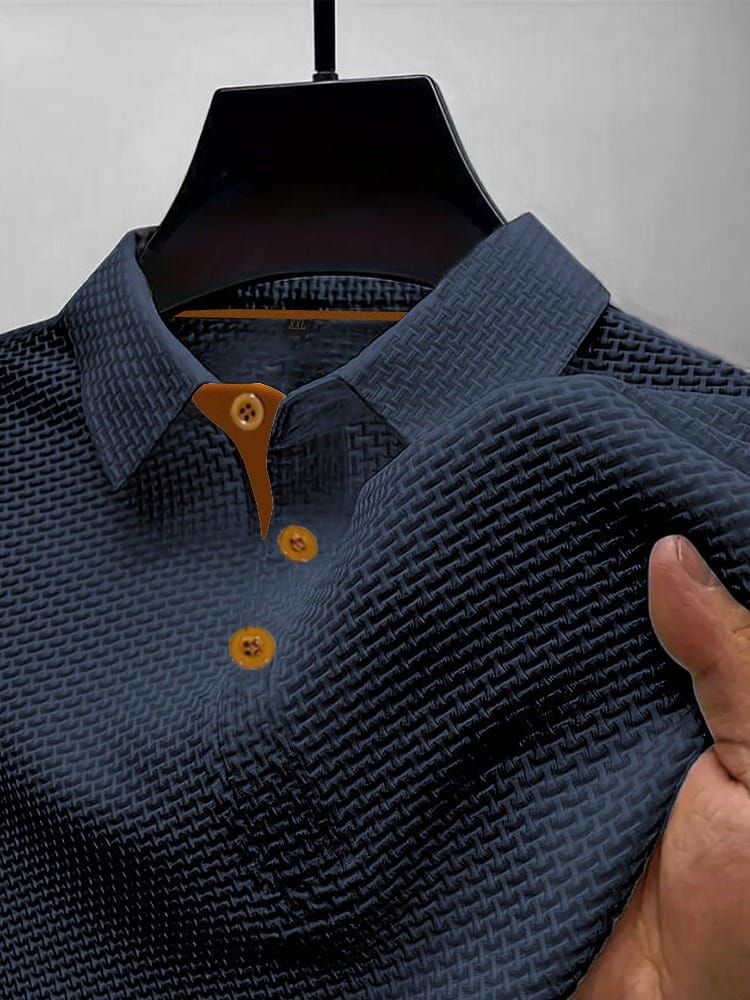 Men's breathable knit polo shirt, available in multiple colourways, photo 5