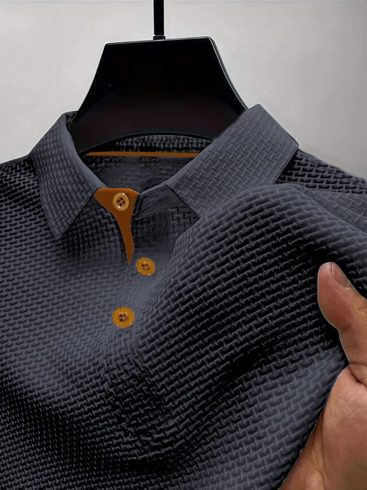 Men's breathable knit polo shirt, available in multiple colourways, photo 6