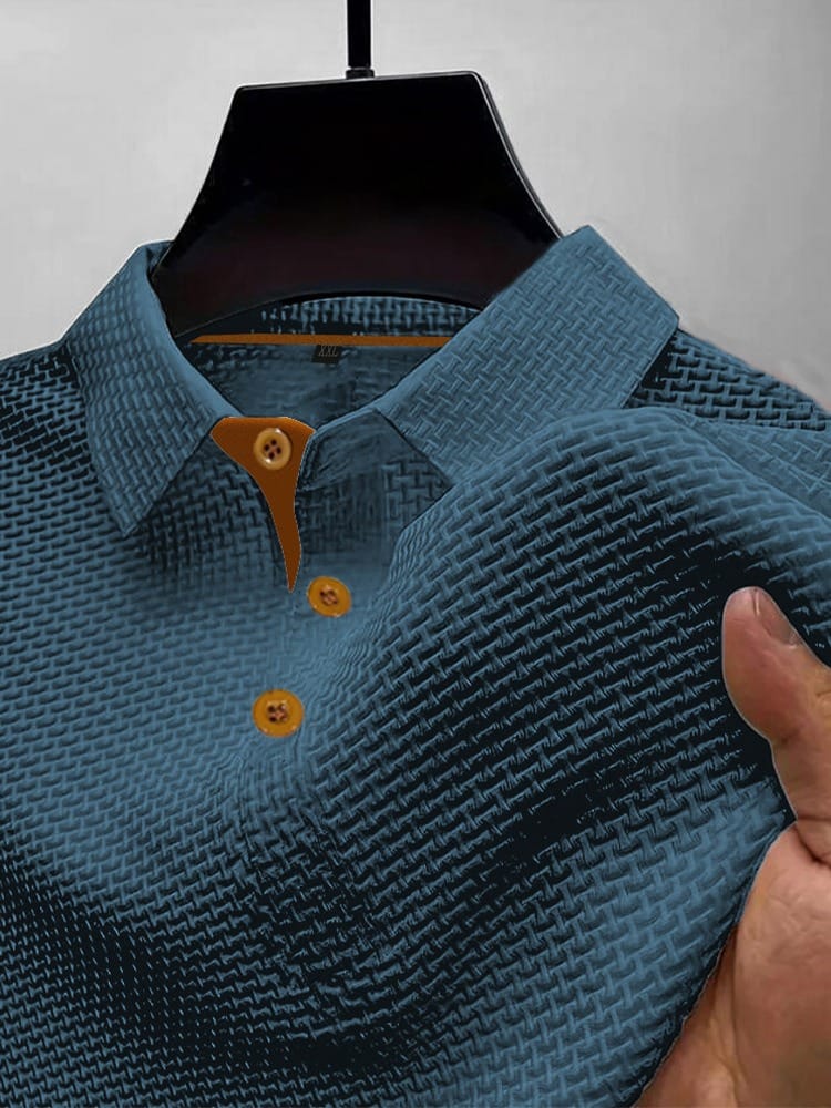 Men's breathable knit polo shirt, available in multiple colourways, photo 8