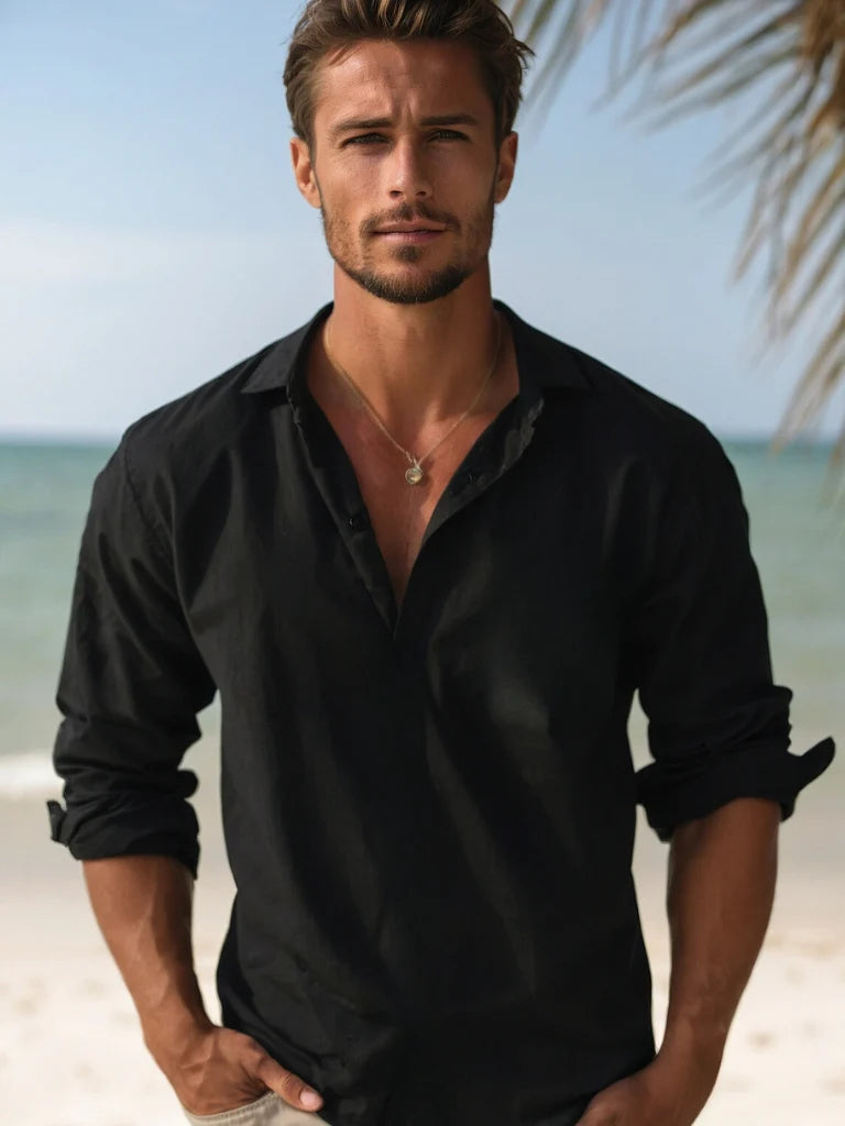 Men's Casual Hawaiian Beach Shirt in Multiple Colours — product photo