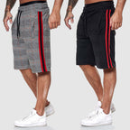 Men's Checked Drawstring Shorts with Elastic Waist for Summer — product photo